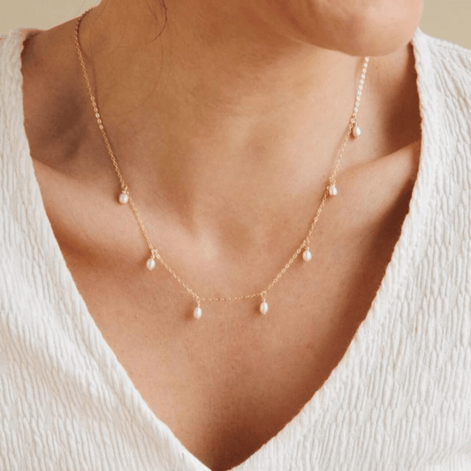 Colar 7 Pérolas Dourado