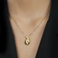 Colar Dourado de Gota Curvada