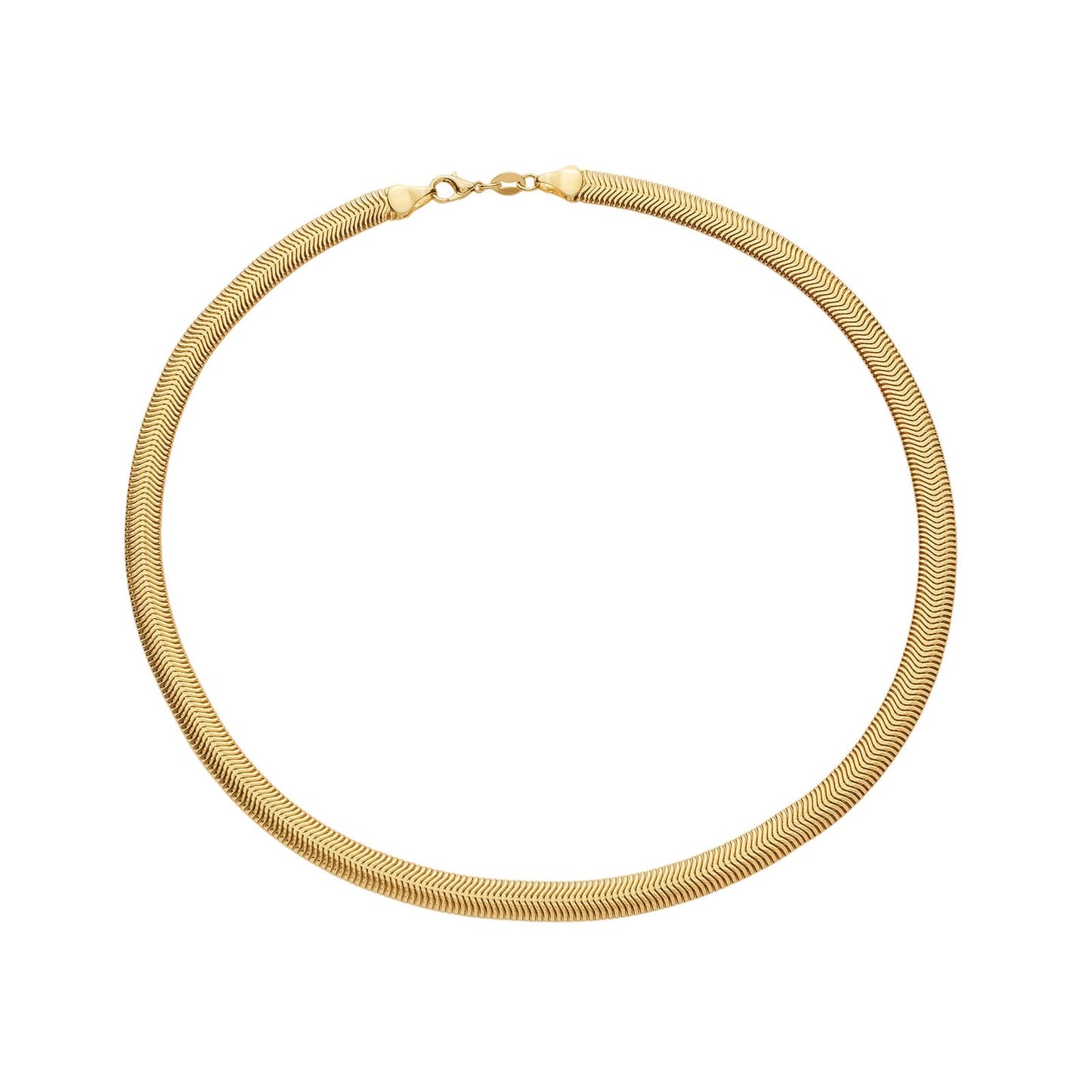 Colar Malha Fina Dourado em fundo branco