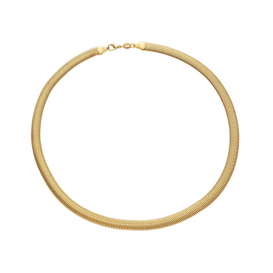 Colar Malha Fina Dourado em fundo branco