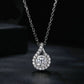 Colar Moissanite Halo Gota em Prata 925