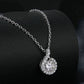 Colar Moissanite Halo Gota em Prata 925