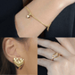 Conjunto Dourado Corações 1