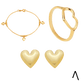 Conjunto Dourado Corações
