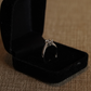 Anel Solitário Clássico Cravejado com Moissanite em Prata 925