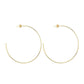 Brinco Dourado de Argola Fina Lisa Grande