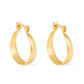 Brinco Dourado de Argola Média Lisa Chapada
