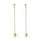 Brinco Dourado de Corrente com Bola