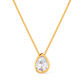 Colar Dourado de Gota em Zircônia