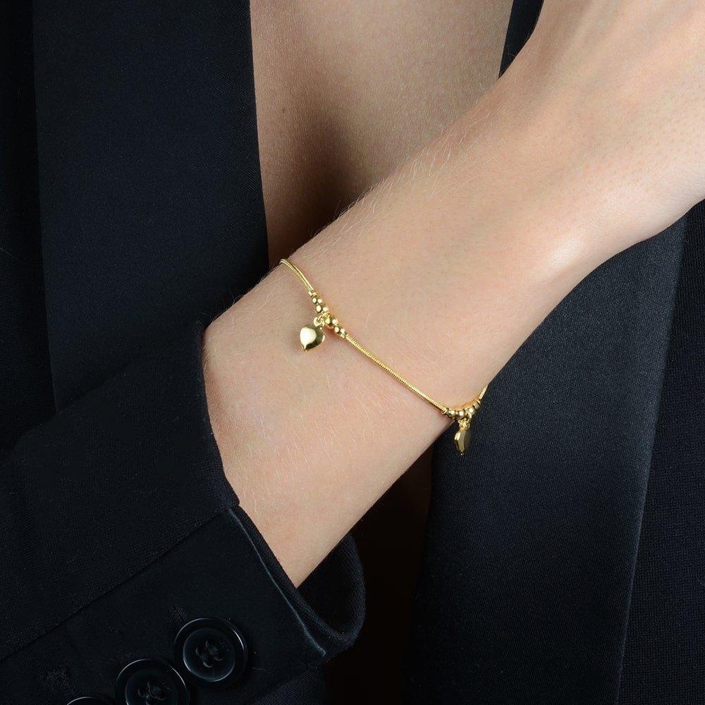 Conjunto Dourado Corações